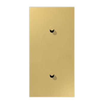 JUNG LS1912 Латунь классик Центральная плата, 2 поста, для вертикальной установки, тумблеры 1+1,конус; метал. исполнение ME12-20CK25