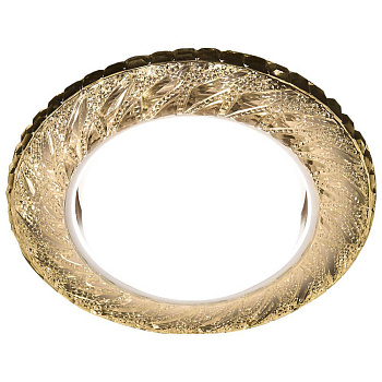 Ambrella Встраиваемый точечный светильник со светодиодной лентой G303 CL/WW хром/прозрачный GX53+3W(LED WARM)