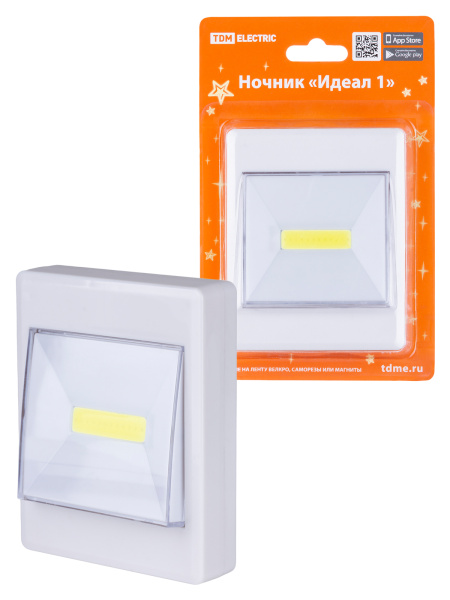 TDM Ночник "Идеал 1", 2 Вт, 4хААА, магнит, SQ0357-0125