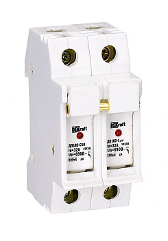 Dekraft Держатель предохр. типа C10 со светодиодной индикаторной лампой ДП102-С10-2P