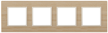ЭРА 14-5304-11 Elegance Клен/сл.кость Дерево Рамка 4-ая