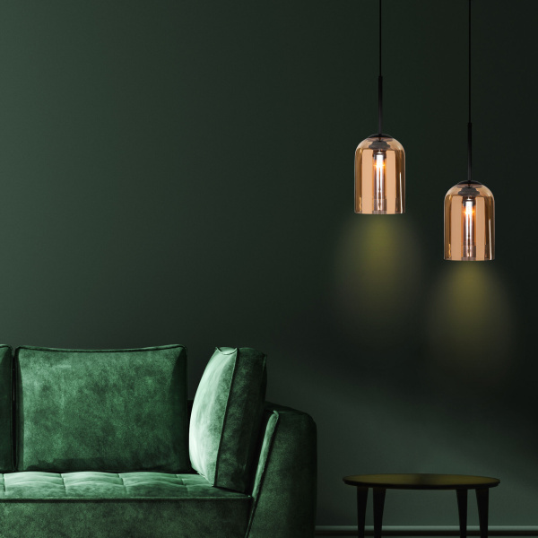 Купить Eurosvet Подвесной светильник со стеклянным плафоном 50228/1 янтарный a057461