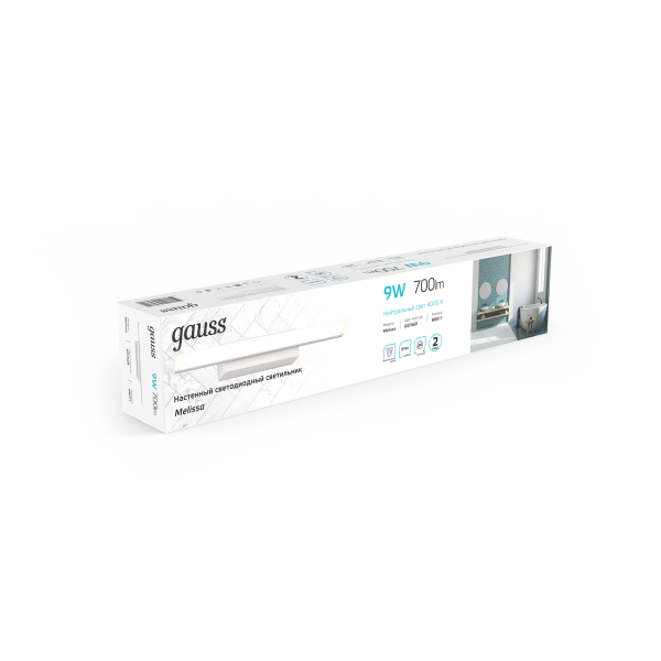 Купить Gauss Настенный светодиодный светильник Melissa BR011 9W 700lm 200-240V 405mm LED 1/20