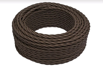 BIRONI Коричневый матовый Витой провод 3*0,75 10м B1-432-72-10