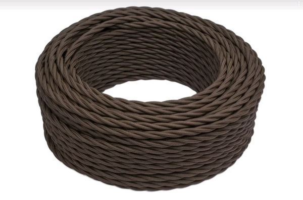 BIRONI Коричневый матовый Витой провод 3*0,75 10м B1-432-72-10