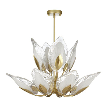 Odeon Light 4924/12 HALL ODL22 371 матов.золотой/белый/стекло Люстра E14 12*40W MOKARTA