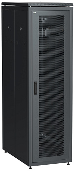 IEK LINEA N ITK Шкаф сетевой 19" LINEA N 47U 600х1000 мм перфорированная передняя дверь черный LN05-47U61-P
