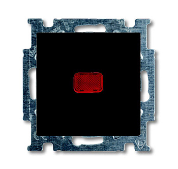 ABB BJB Basic 55 Шато (чёрн) Переключатель 1-клавишный с подсветкой и N-клеммой 2CKA001012A2180