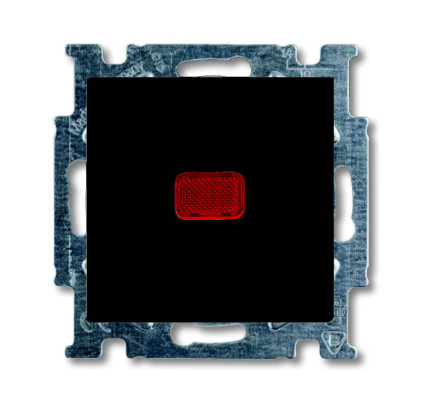 ABB BJB Basic 55 Шато (чёрн) Переключатель 1-клавишный с подсветкой и N-клеммой 2CKA001012A2180