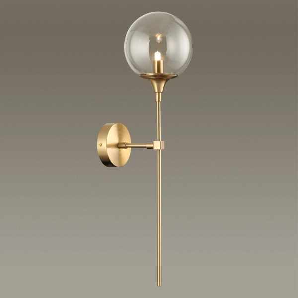 Купить Odeon Light 4276/1WA MODERN ODL22 337 прозр/стекло/золотистый Настенный светильник IP20 G9 1*40W NUVOLA