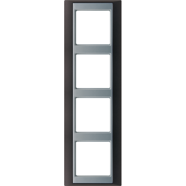 JUNG А Plus Антрацит/Алюминий Рамка 4-ая AP584ANTAL