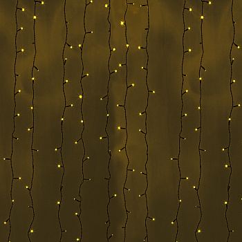 NEON-NIGHT Гирлянда "Светодиодный Дождь" 2х3м, постоянное свечение, черный провод, 230 В, диоды ЖЁЛТЫЕ, 760 LED 235-141