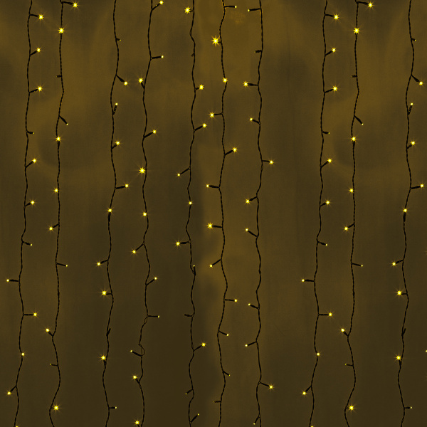 NEON-NIGHT Гирлянда "Светодиодный Дождь" 2х3м, постоянное свечение, черный провод, 230 В, диоды ЖЁЛТЫЕ, 760 LED 235-141