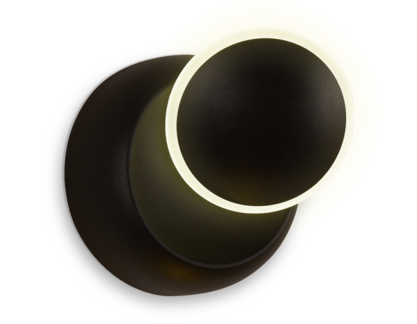 Ambrella Настенный светодиодный светильник FW116 BK/S черный/песок LED 4200K 5W D140*65