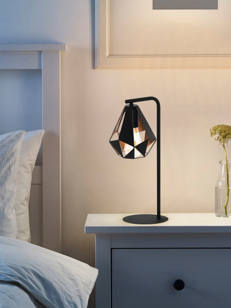 Eglo 43058 Настольная лампа CARLTON 4, 1х60W(E27), L220, B160, H505, основа 170, cталь, черный, медь Купить Eglo 43058 Настольная лампа CARLTON 4, 1х60W(E27), L220, B160, H505, основа 170, cталь, черный, медь