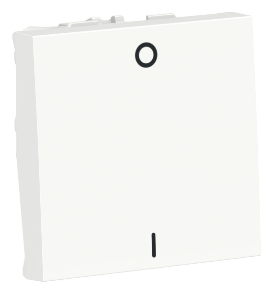 Купить SE Unica Modular Бел Выключатель 1-клавишный, двухполюсный, сх. 2, 16 AX, 250В, 2 модуля NU326218