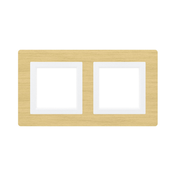 Купить DKC Рамка из натурального дерева, "Avanti", беленый дуб, 2 поста (4 мод.)