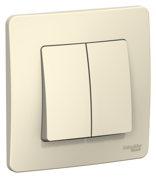 Купить Systeme Electric Blanca внутр Молочный Выключатель 2-клавишный 6А, 250В