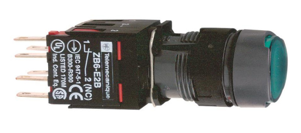 Купить SE XB6 Кнопка 16мм 12-24В зеленая XB6AW3B5B