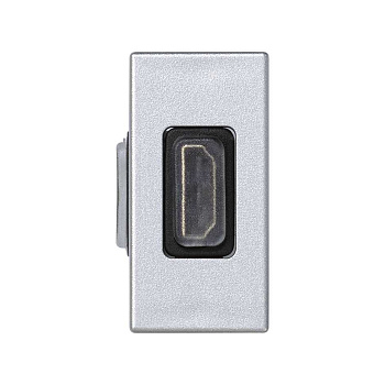 Simon Connect Алюминий Разъём HDMI, 22,5х45мм, (мама-мама) K129B-8