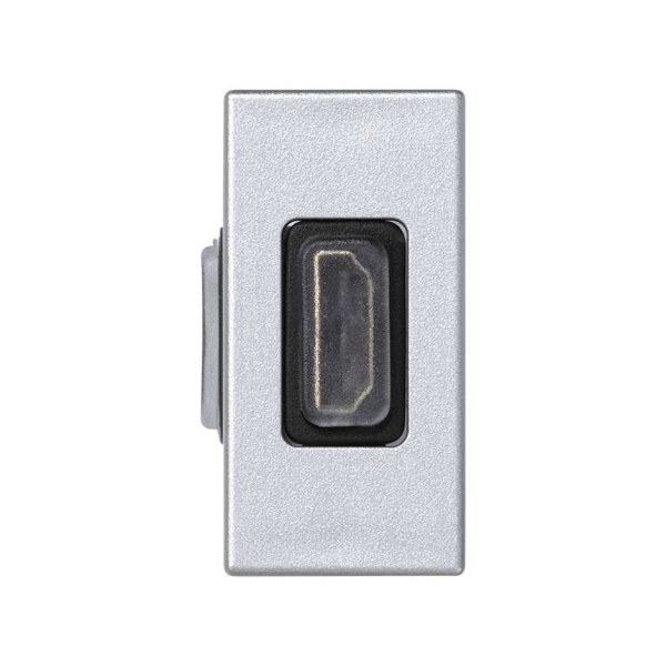 Simon Connect Алюминий Разъём HDMI, 22,5х45мм, (мама-мама) K129B-8