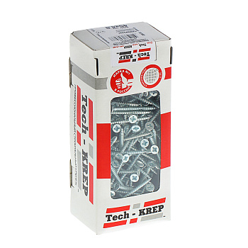 Tech-Krep Саморезы универсальные  45х4,0 мм (200 шт)  оцинкованные - коробка с ок. Tech-Kr 102183