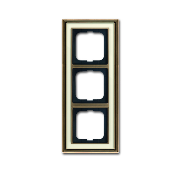 ABB BJE Династия Античная латунь/Белое стекло Рамка 3-ая 2CKA001754A4582