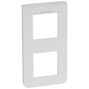 Legrand Mosaic Рамка 2x2 модуля вертикальная антибактериальная 078723