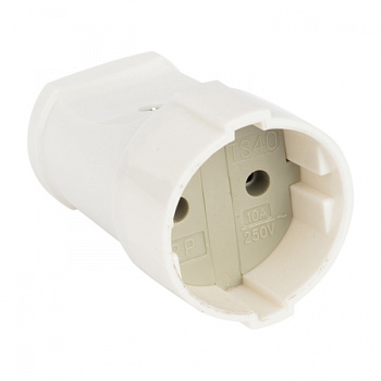 EKF PROxima Гнездо штепсельное б/з бел. 10А 250В