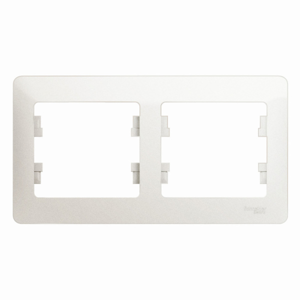 Systeme Electric Glossa Перламутр Рамка 2-ая, горизонтальная