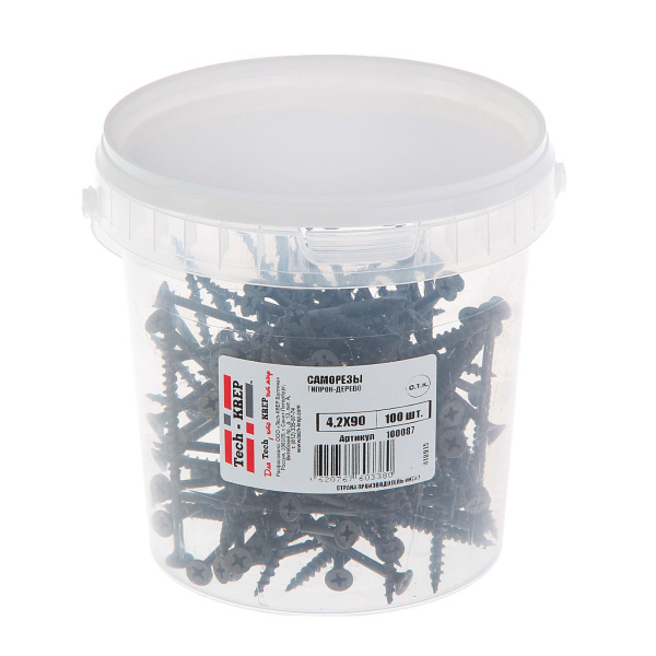 Tech-Krep Саморез ШСГД 4,2х90 (100 шт) - ведро 100087
