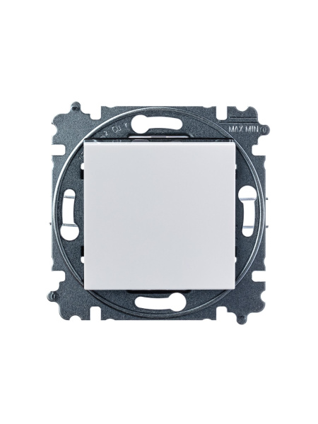 Купить ABB EPJ Levit белый / дымчатый чёрный Выключатель кнопочный 1-клавишный 2CHH599145A6062