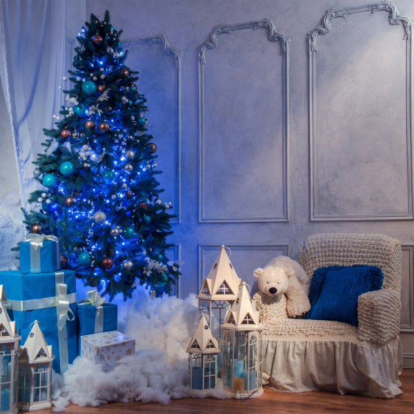 Eurosvet Гирлянда Нить 400-002 голубой 10м IP20 a044099