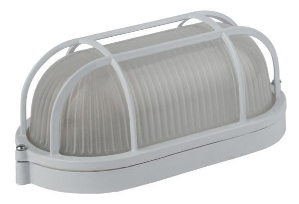 ЭРА НБП 04-60-002 Светильник Акватермо ал/стекло решетка IP54 E27 max 60Вт 212х105 овальный белый