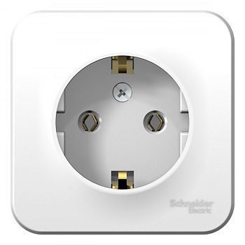 Systeme Electric Blanca наруж Бел Розетка с/з без шторок, 16А, 250В