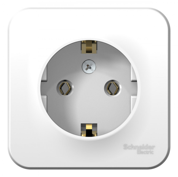 Systeme Electric Blanca наруж Бел Розетка с/з без шторок, 16А, 250В