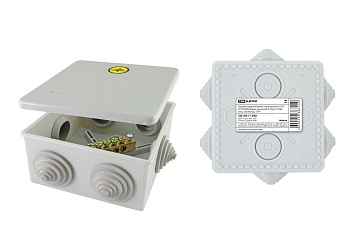 TDM Коробка уравнивания потенциалов (КУП) ОП 85х85х40 мм, шина 6х9, 8 групп, IP44, инд. штрихкод, SQ1401-1360