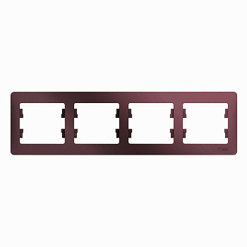 Systeme Electric Glossa Баклажановый Рамка 4-ая, горизонтальная