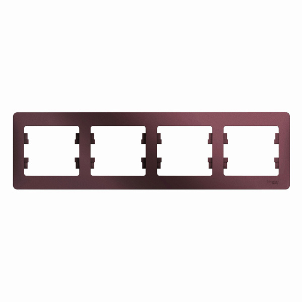 Systeme Electric Glossa Баклажановый Рамка 4-ая, горизонтальная
