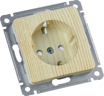 Hegel Мастер внутр Сосна РС16-412-02 Розетка с/з, со шторками, механизм