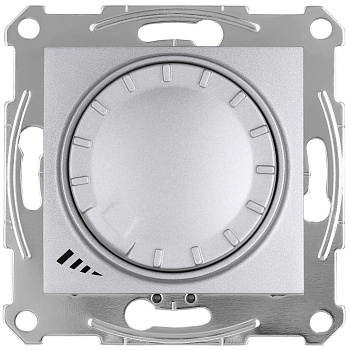 SE Sedna Алюминий Светорегулятор LED поворотно-нажимной, проходной, универсальный 4-400 Вт SDN2201260