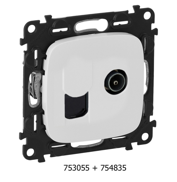 Купить Legrand Valena ALLURE Бел Накладка розетки TV-RJ45 754835