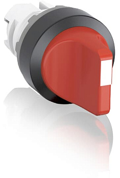 ABB Селекторный переключатель 2-позиц. с рукояткой цвет красный 22мм с фиксацией, IP66 1SFA611201R1001