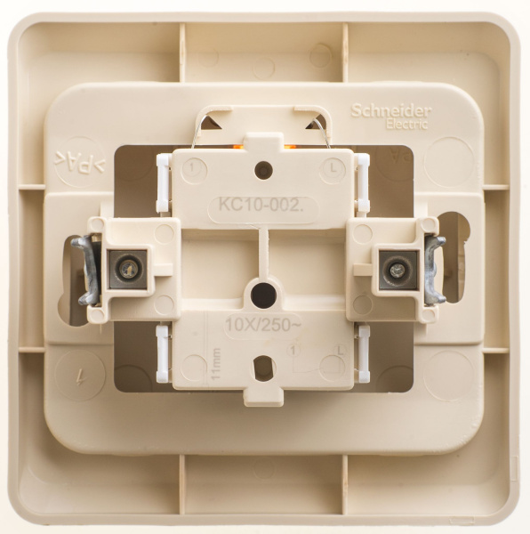 Купить Systeme Electric Этюд Крем Выключатель кнопочный 1-клавишный с подсветкой