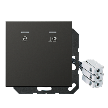 JUNG Накладка для внешнего DND-модуля с LED-лампами, 230 В, антрацит ALCUKO5M230AN