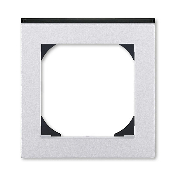 ABB EPJ Levit серебро / дымчатый чёрный Рамка 1 пост, 55х55 (для механизмов BJE) 2CHH015510A4070