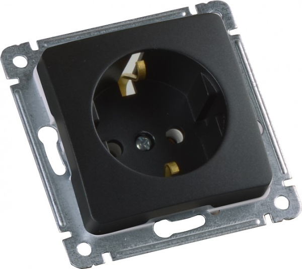 Hegel Мастер внутр Черная РС16-411-08 Розетка с/з, механизм