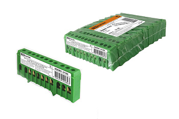 TDM Шина "N" нулевая в изоляторе на DIN-рейку 6x9мм 12 групп  инд. стикер SQ0801-0183