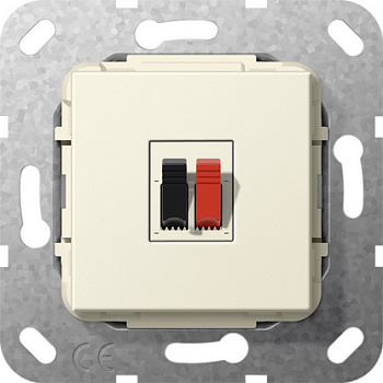 Gira S-55 Крем глянц Разъем динамиков 1 местный 569201