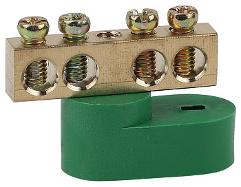 ЭРА NO-222-101-1 Зеленый Шина PE "земля" на одном угловом изоляторе ШНИ-6х9-4-У1